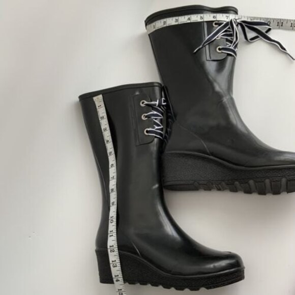 New Sperry Top-sider Rain Boots Waterproof Tall Wedge Rubber Outdoor 10 - Picture 5 of 12